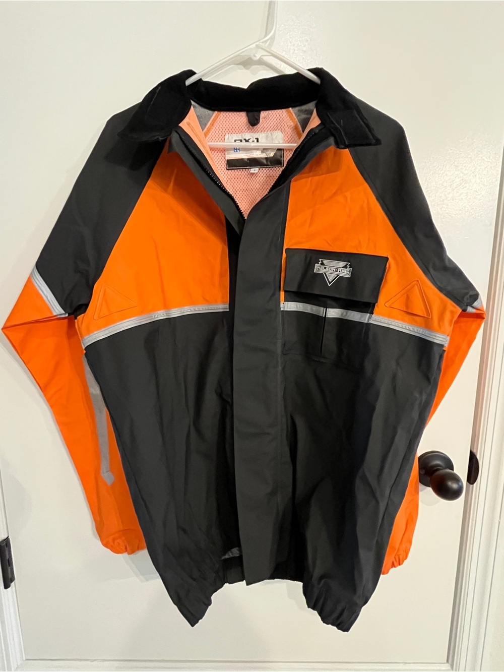Mens size small Nelson-Rigg AX-1 motorcycle rain jacket